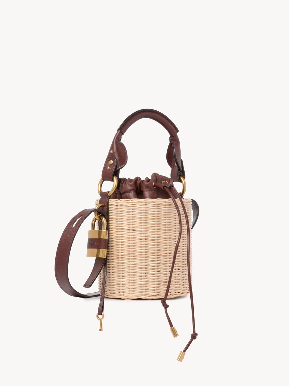 CHLOE Small Paddington bucket bag in wicker Crafty Brown by CHLOE