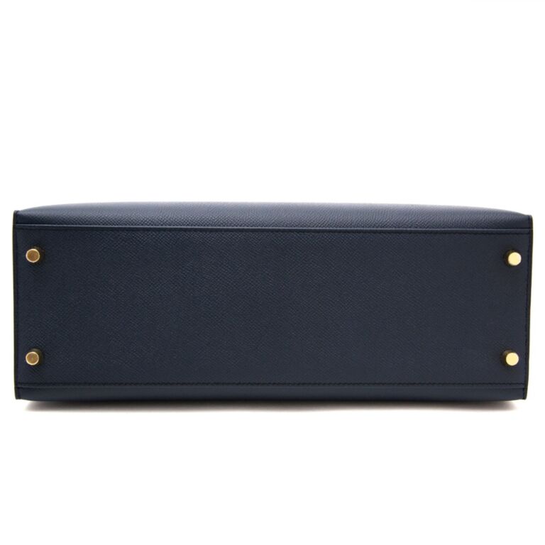 Hermès Kelly 32 Contour – Limited Edition Blue Indigo Epsom with Rouge - Zeuskicks