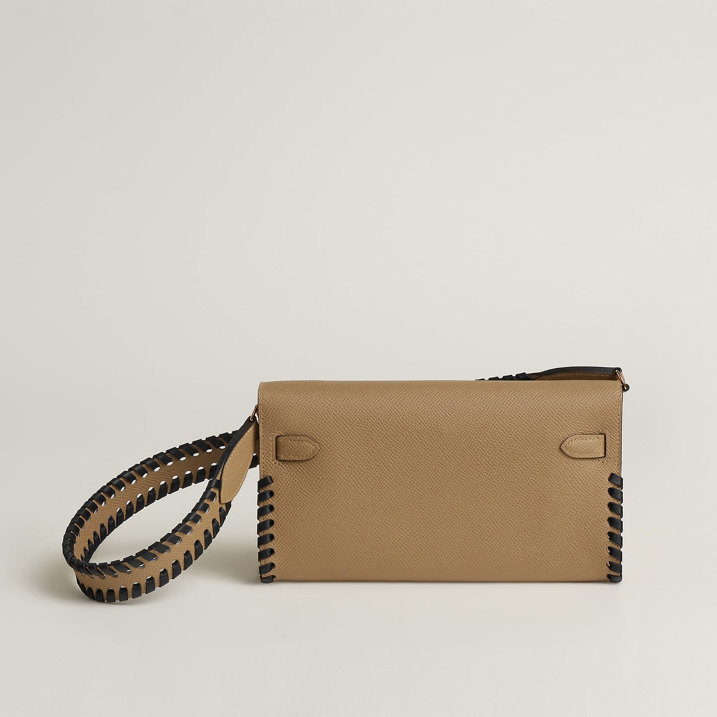 Hermès Kelly To Go Tressage Wallet – Poussiere & Black Epsom - Zeuskicks