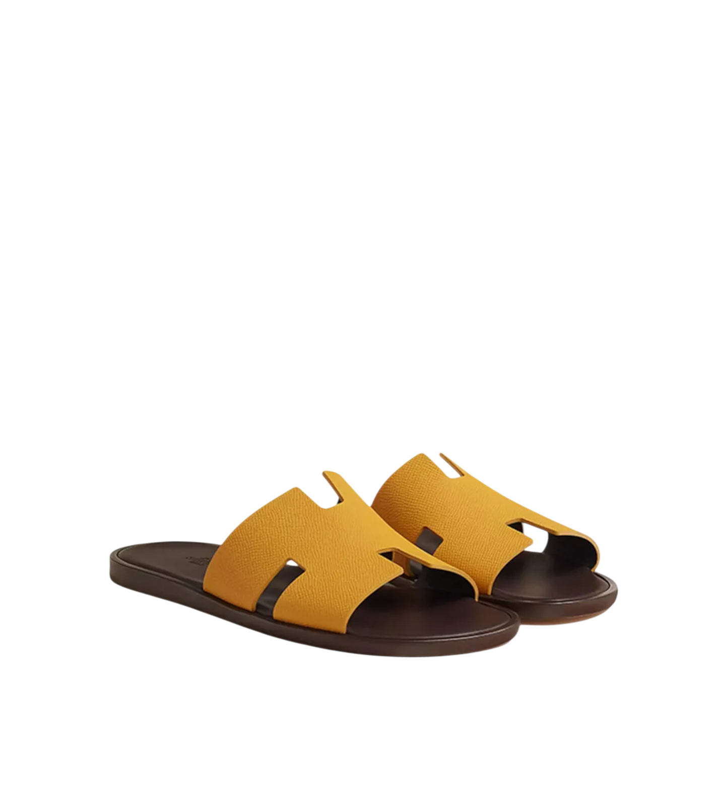 Hermès Izmir Sandals – Jaune Ambre Epsom Leather