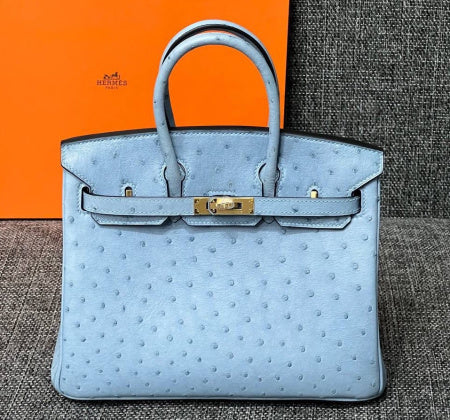 Hermès Birkin 25 – Mykonos Ostrich with Gold Hardware - Zeuskicks