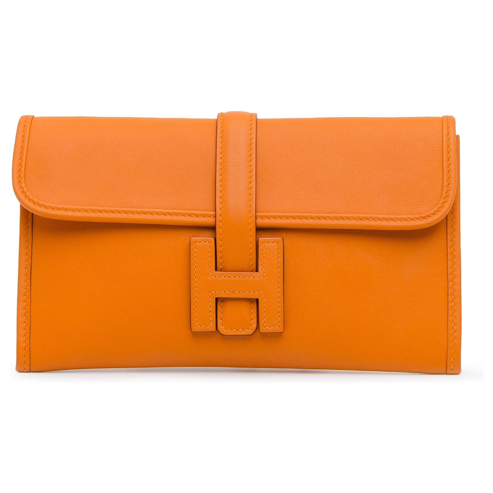 Hermès Jige Elan 29 Clutch – Orange Swift Leather - Zeuskicks