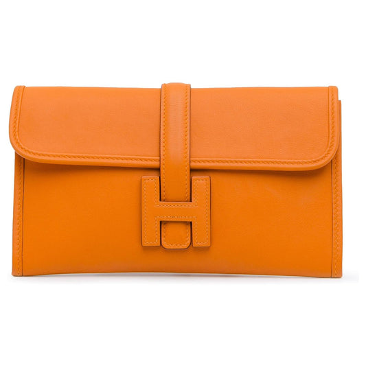 Hermès Jige Elan 29 Clutch – Orange Swift Leather - Zeuskicks