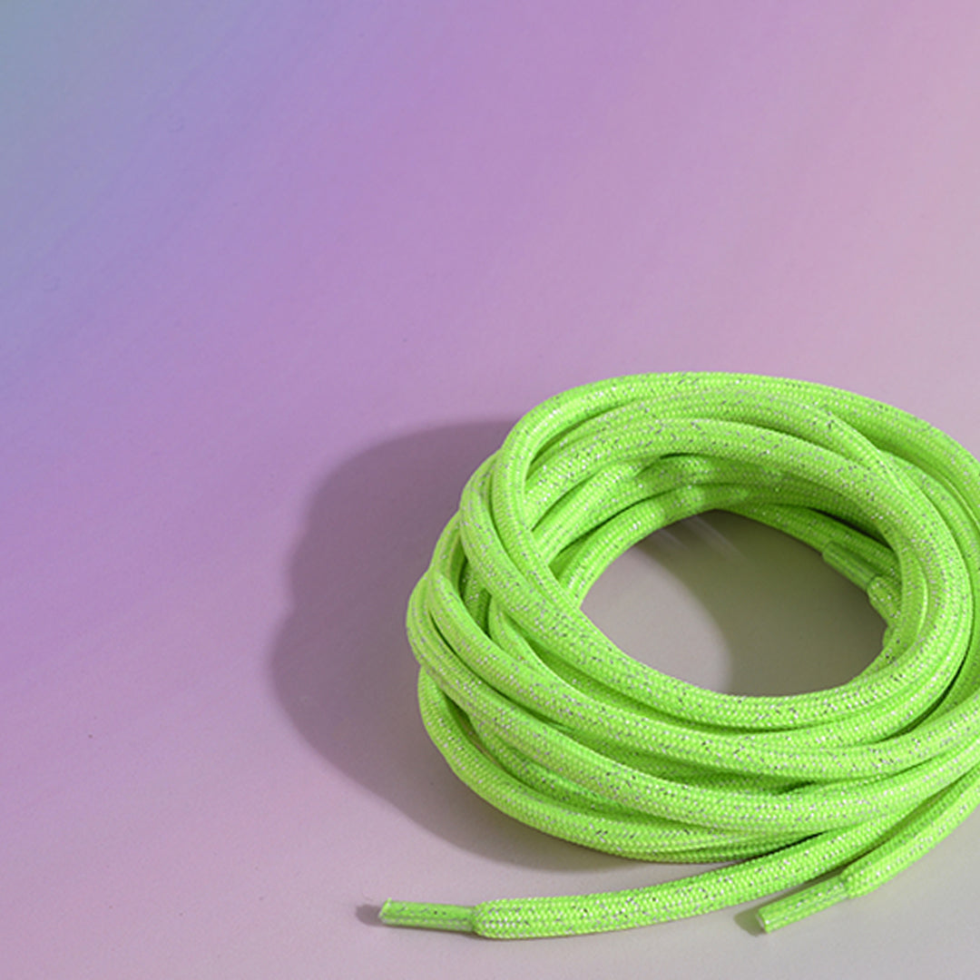 Lime Green Haze Rope Shoelaces by KNOTTY