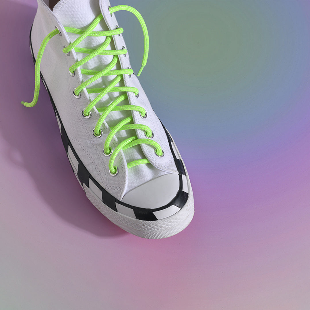 Lime Green Haze Rope Shoelaces by KNOTTY