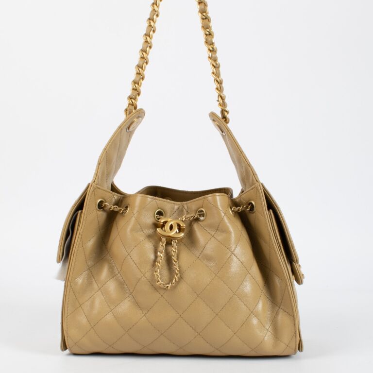 Chanel Beige Caviar Chanel 25 Small Bag - Zeuskicks