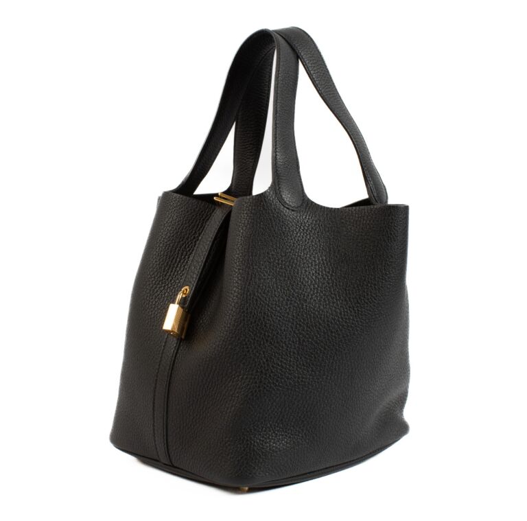 Hermès Picotin Lock 22 – Black Clemence Leather with Gold Hardware (GHW) - Zeuskicks