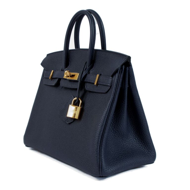 Hermès Birkin 25 – Togo Leather in Bleu Nuit with Gold Hardware - Zeuskicks