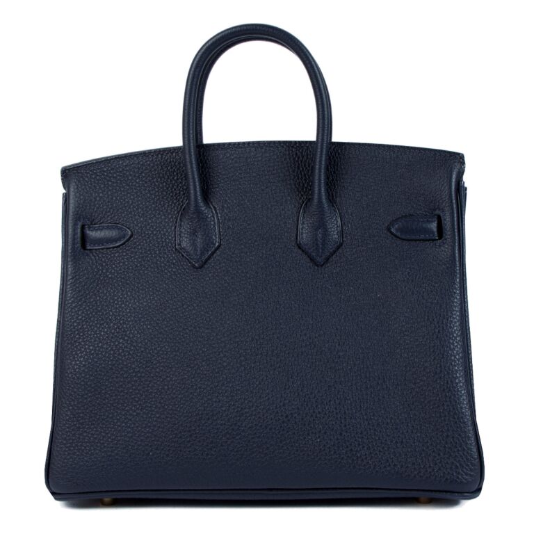 Hermès Birkin 25 – Togo Leather in Bleu Nuit with Gold Hardware - Zeuskicks