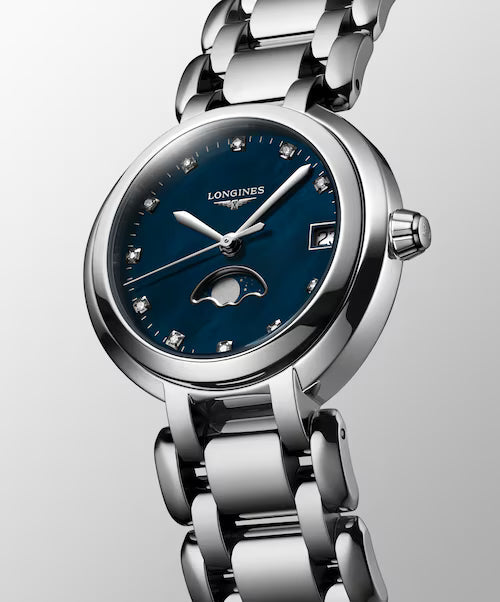 Women’s Longines PrimaLuna Moonphase L8.115.4.98.6 Diamond Quartz Watch
