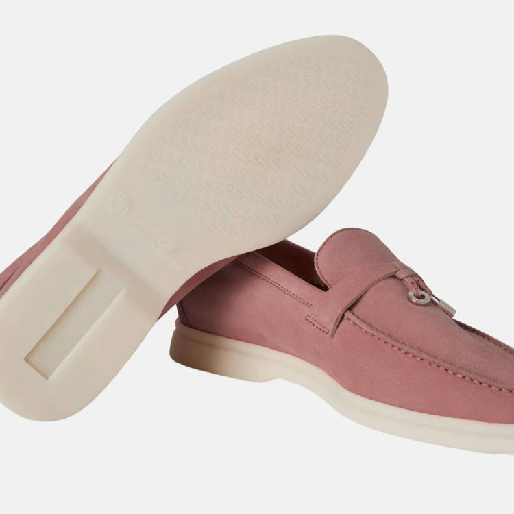 Loro Piana Summer Charms Walk Loafers – Embossed Suede Elegance - Zeuskicks