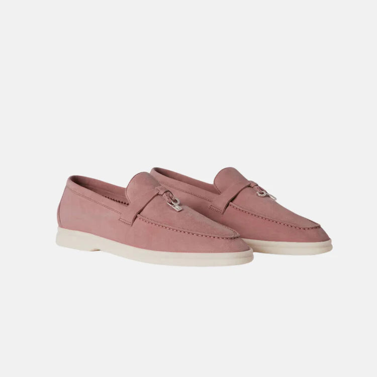 Loro Piana Summer Charms Walk Loafers – Embossed Suede Elegance - Zeuskicks