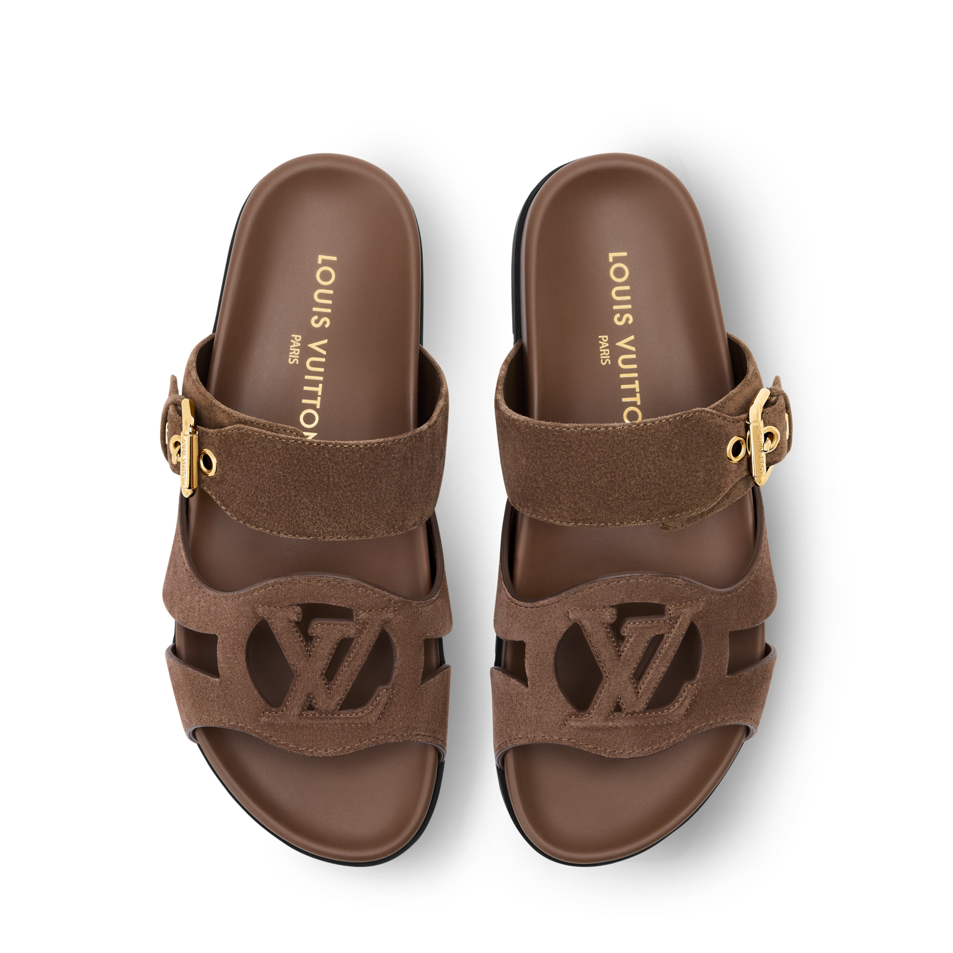 LV Isola Comfort Mule – Suede Calf Leather (Brown) - Zeuskicks