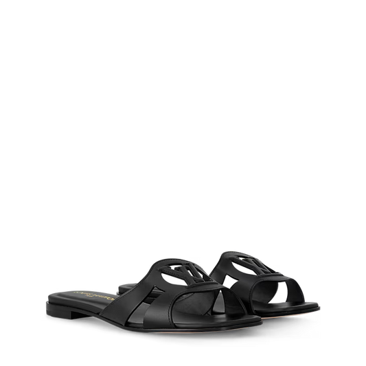 LV Isola Flat Mule – Calf Leather (Black)