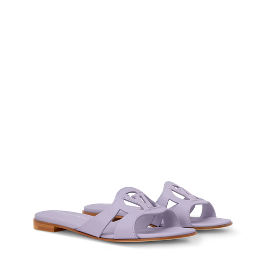 LV Isola Flat Mule – Calf Leather (Lilas)