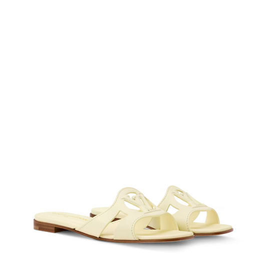 LV Isola Flat Mule – Calf Leather (Yellow)
