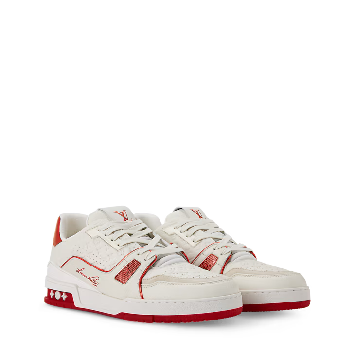 LV Trainer Sneaker – Grained Calf Leather (Grey)