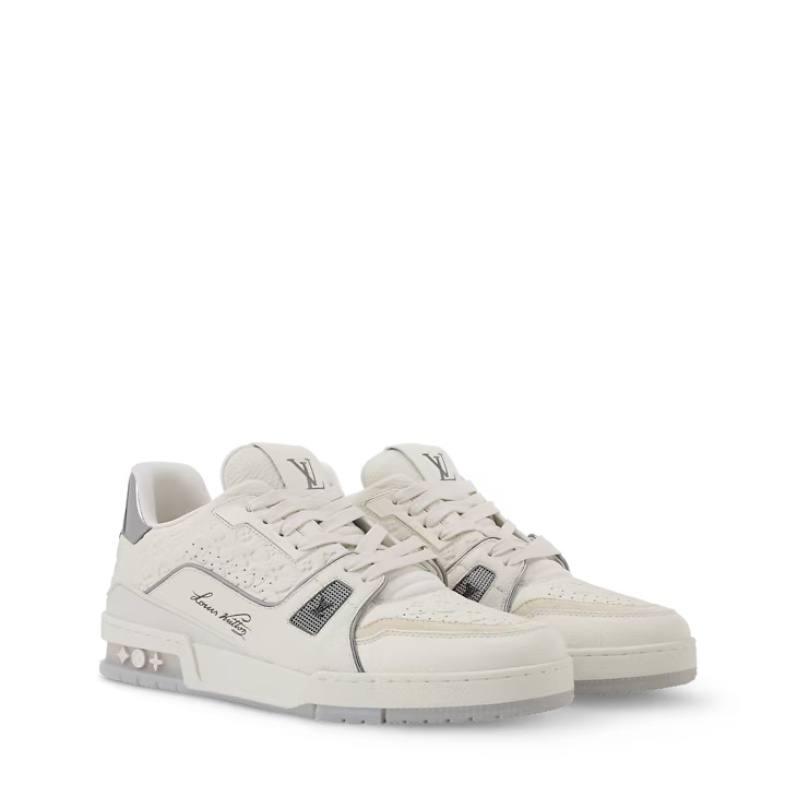 LV Trainer Sneaker – Grained Calf Leather (Grey)
