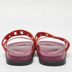 Hermès Extra Slide Flats – Orange & Pink Leather Edition