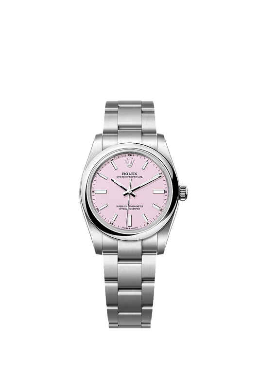 Women’s Rolex Oyster Perpetual 34 124200 – Candy Pink Dial, Oystersteel