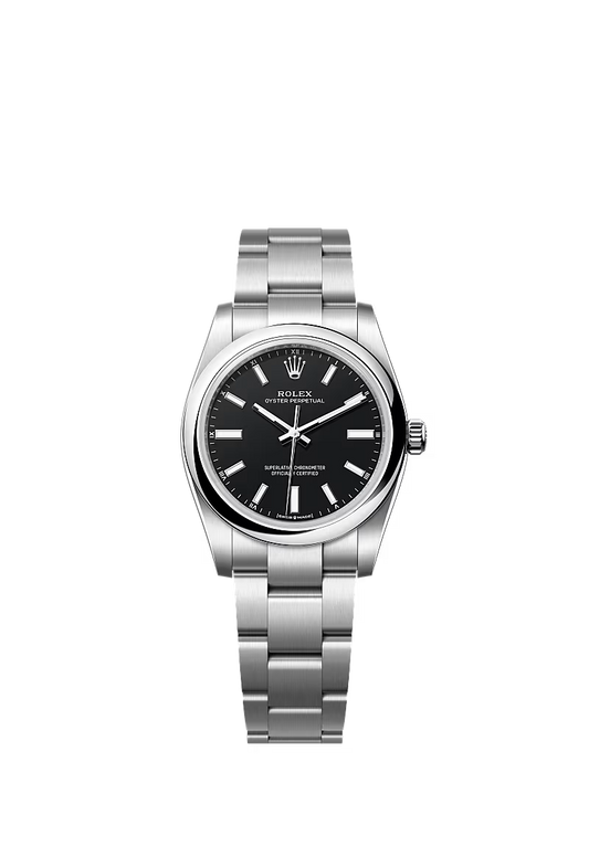 Women’s Rolex Oyster Perpetual 34 124200 – Black Dial, Oystersteel