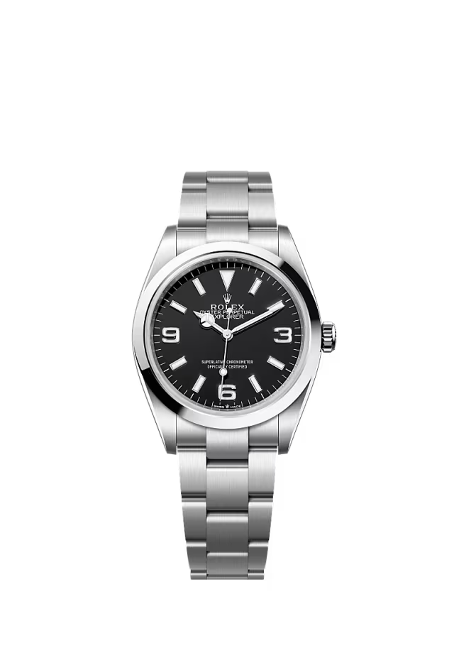 Men’s Rolex Explorer 36 124270 Black Dial Oystersteel Automatic Watch