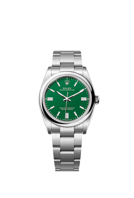Unisex Rolex Oyster Perpetual 36 126000 – Green Dial, Oystersteel