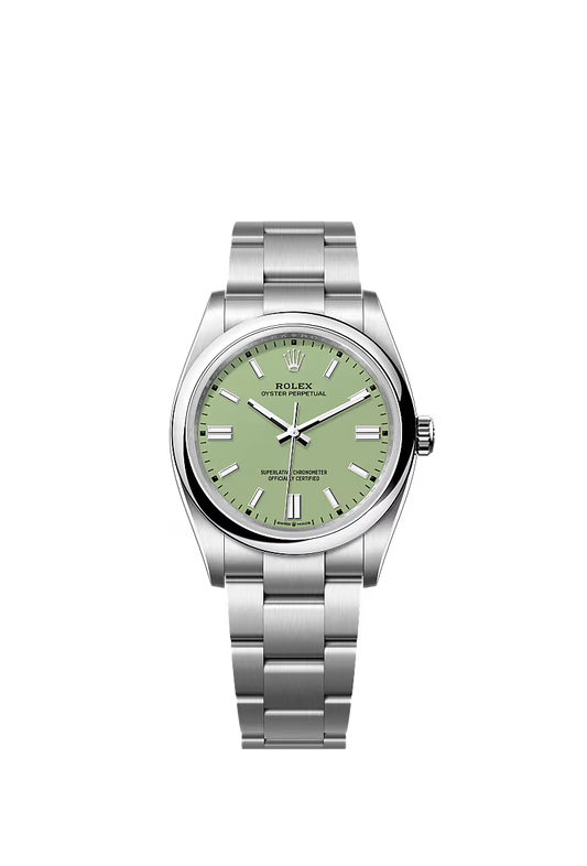 Unisex Rolex Oyster Perpetual 36 126000 – Pistachio Dial, Oystersteel