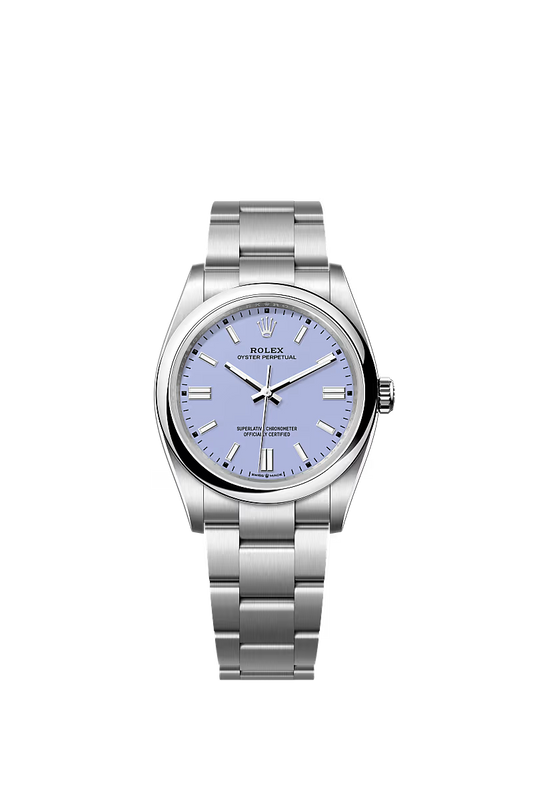 Unisex Rolex Oyster Perpetual 36 126000 – Lavender Dial, Oystersteel