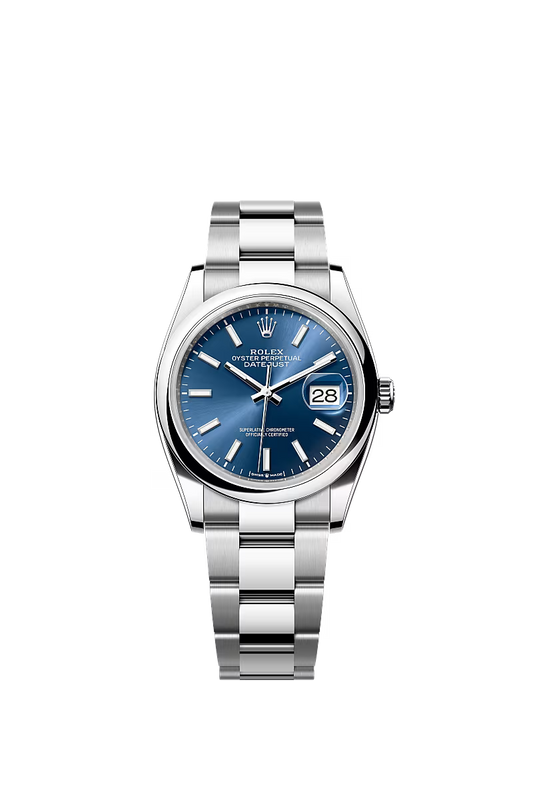 Men’s Rolex Datejust 36 126200 Oystersteel Automatic Watch – Bright Blue Dial