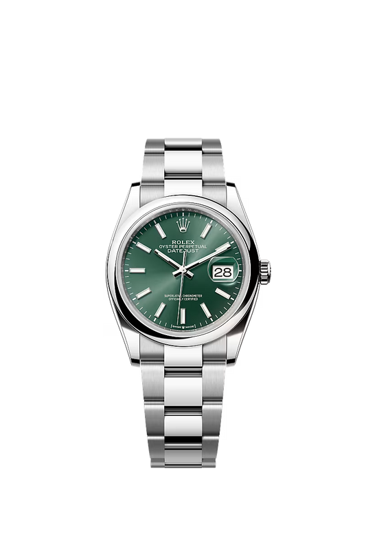 Men’s Rolex Datejust 36 126200 Oystersteel Automatic Watch – Mint Green Dial