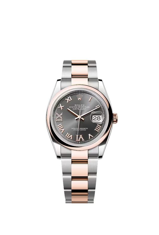 Men’s Rolex Datejust 36 126201 Automatic Watch – Slate Diamond-Set Dial