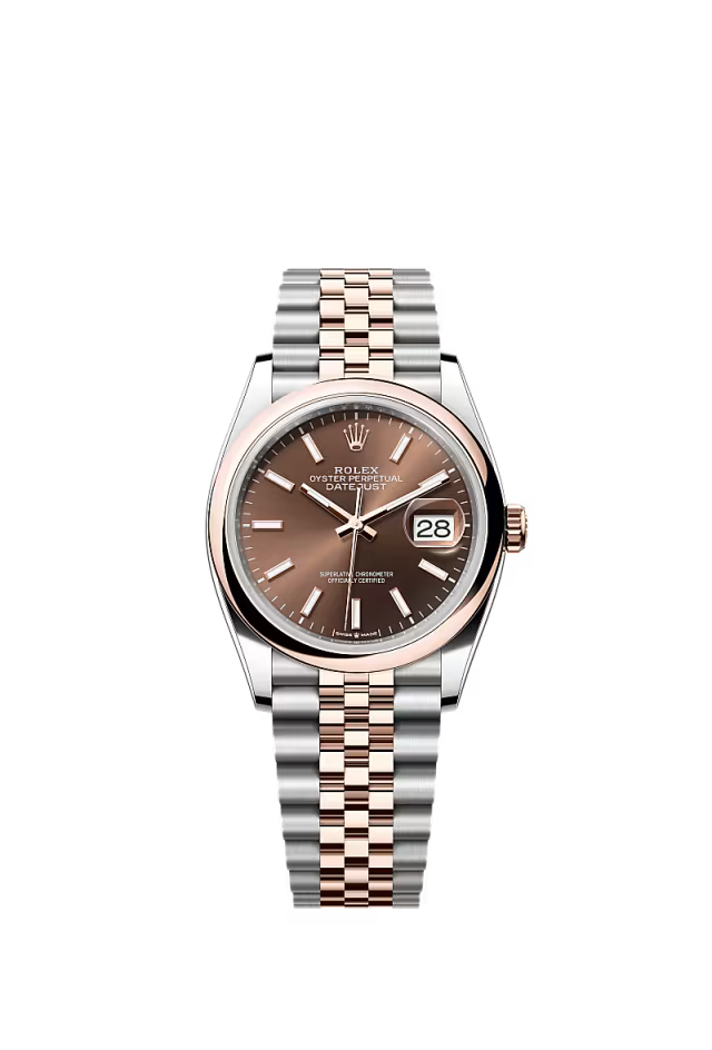 Men’s Rolex Datejust 36 126201 Automatic Watch – Chocolate Dial with Jubilee Bracelet