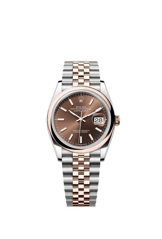 Men’s Rolex Datejust 36 126201 Automatic Watch – Chocolate Dial with Jubilee Bracelet