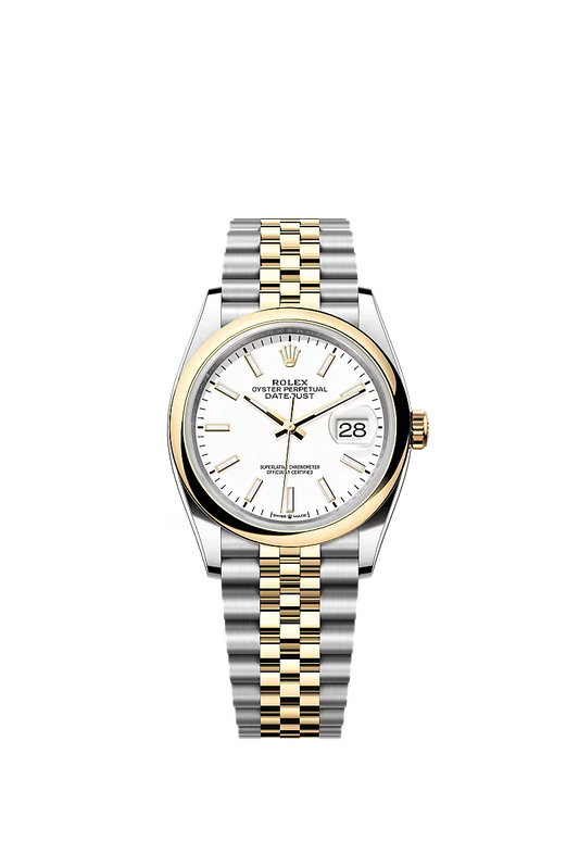 Men’s Rolex Datejust 36 Ref. 126203 – Yellow Rolesor, White Dial, Jubilee Bracelet