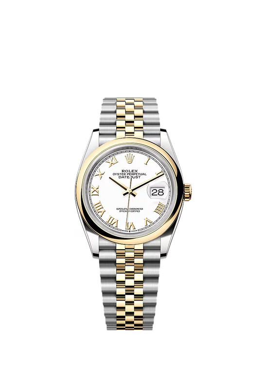 Men’s Rolex Datejust 36 Ref. 126203 – Yellow Rolesor, White Dial, Jubilee Bracelet