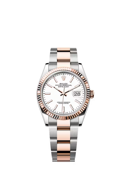 Rolex Datejust 36 126231 – Oystersteel & Everose Gold Men’s Watch with White Dial