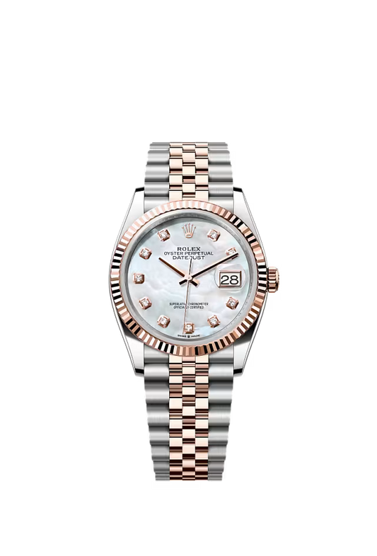 Women’s Rolex Datejust 36 126231 Automatic Watch – White Mother-of-Pearl Diamond Dial with Jubilee Bracelet