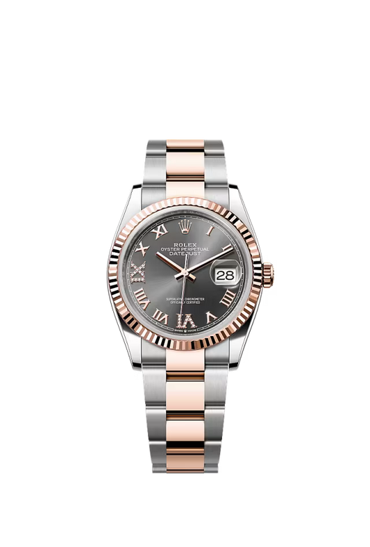 Men’s Rolex Datejust 36 126231 Automatic Watch – Slate Diamond Dial with Oyster Bracelet