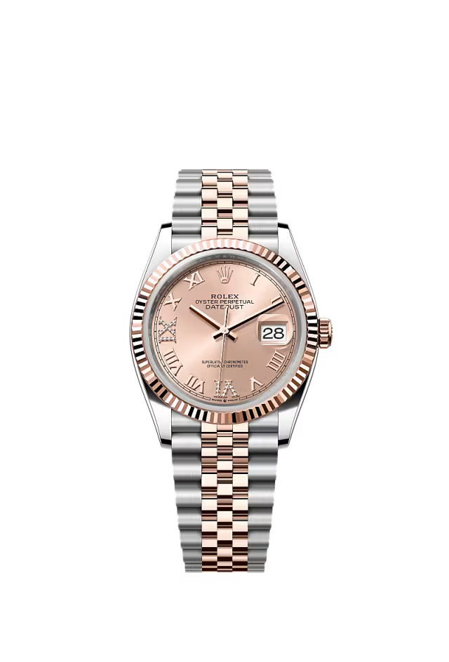 Women’s Rolex Datejust 36 126231 Automatic Watch – Rosé Diamond Dial with Jubilee Bracelet