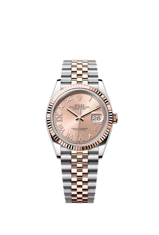 Women’s Rolex Datejust 36 126231 Automatic Watch – Rosé Diamond Dial with Jubilee Bracelet