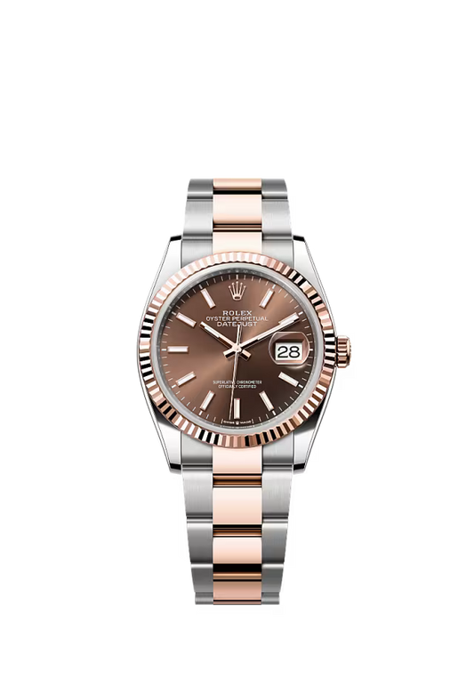 Men’s Rolex Datejust 36 126231 Automatic Watch – Chocolate Dial with Fluted Bezel