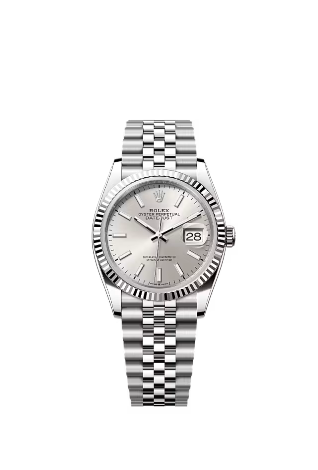 Men’s Rolex Datejust 36 126234 Oystersteel & White Gold Automatic Watch – Silver Dial