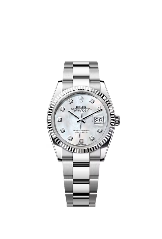 Men’s Rolex Datejust 36 Reference 126234 Oystersteel and White Gold Automatic Watch