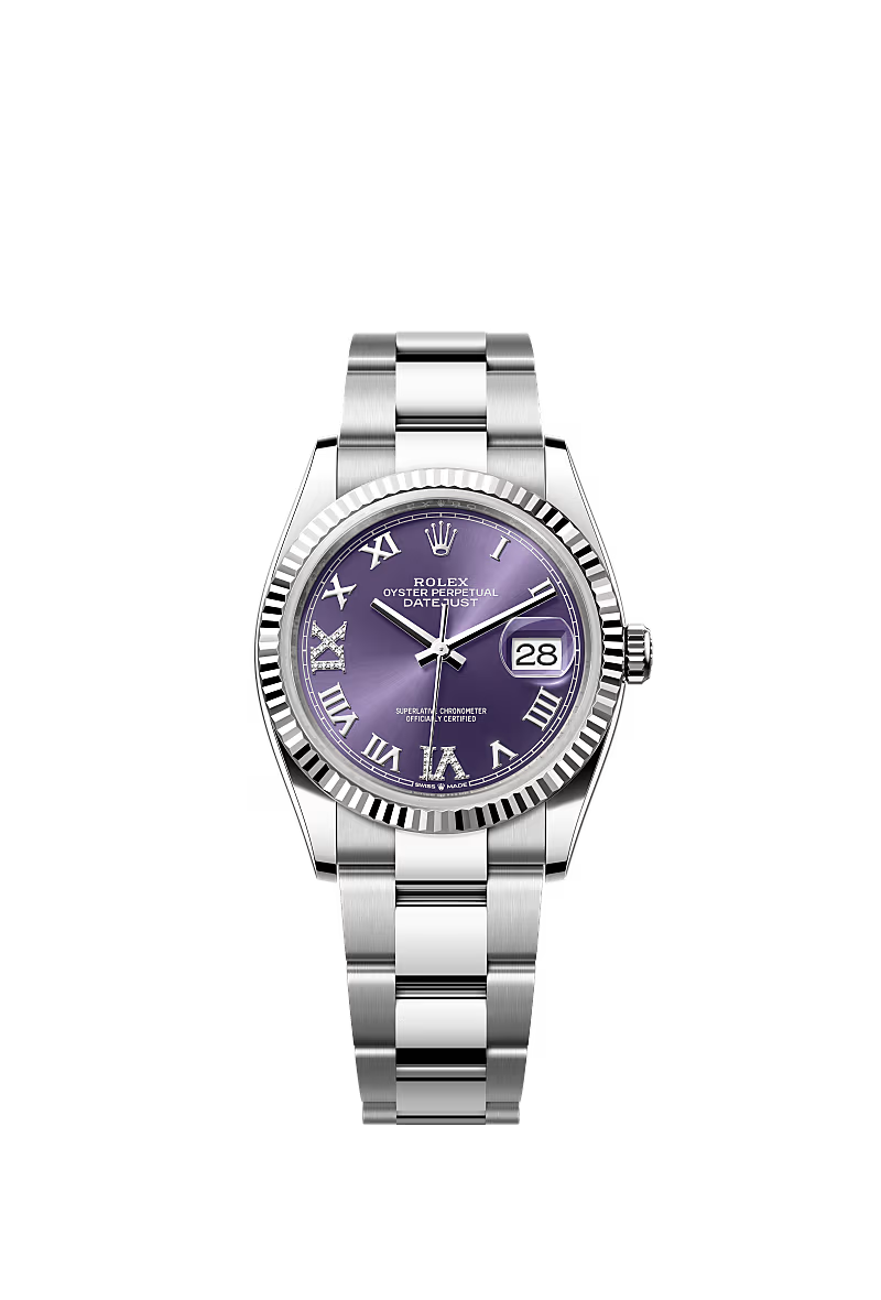 Men’s Rolex Datejust 36 Reference 126234 Oystersteel and White Gold Automatic Watch