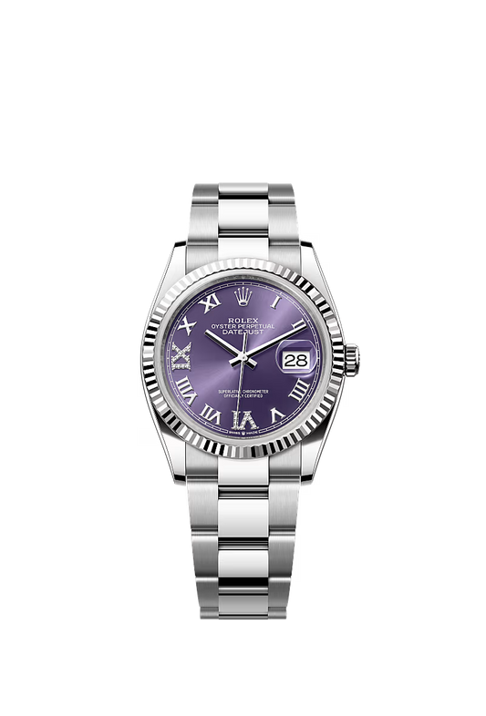 Men’s Rolex Datejust 36 Reference 126234 Oystersteel and White Gold Automatic Watch