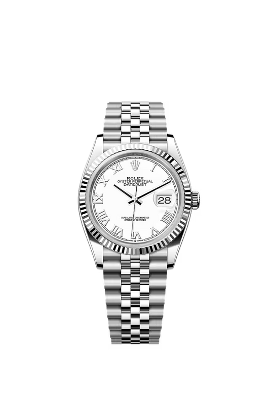 Men’s Rolex Datejust 36 126234 Oystersteel & White Gold Automatic Watch – White Dial