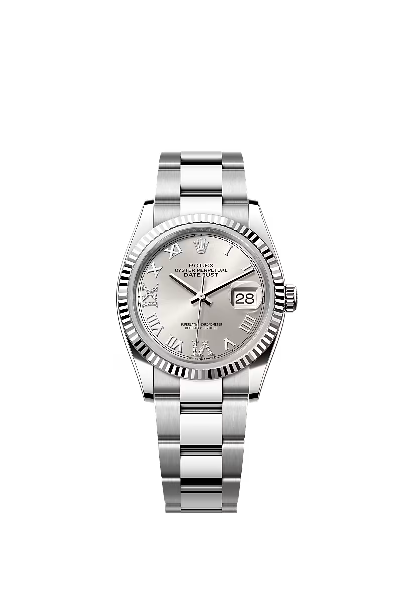 Men’s Rolex Datejust 36 Reference 126234 Oystersteel and White Gold Automatic Watch