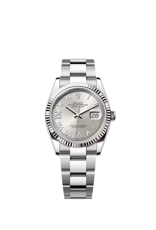 Men’s Rolex Datejust 36 Reference 126234 Oystersteel and White Gold Automatic Watch