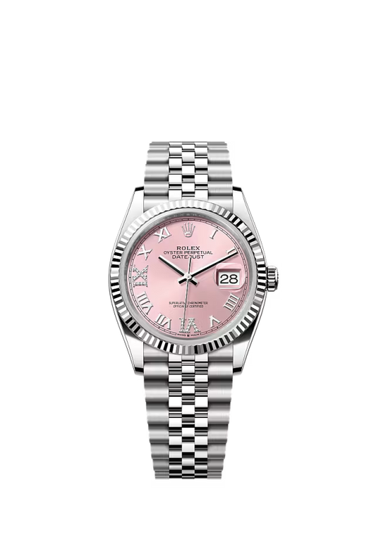 Men’s Rolex Datejust 36 126234 Oystersteel & White Gold Automatic Watch – Pink Diamond Dial
